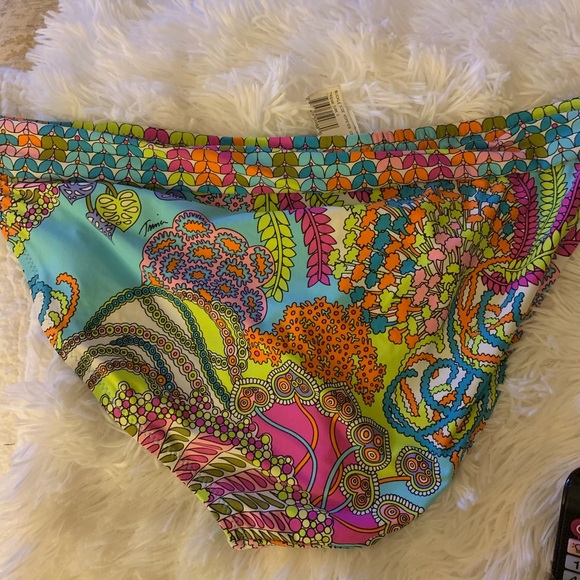 Trina Turk side buckle hipster multi bikini bottom - Picture 6 of 11